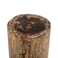 thumbnail image 3 of Farmhouse Style 12" Tall Solid Wood Pillar Candle Holder | Rustic Large Wooden Candlestand | Old Carved Wood Column Repurporsed Candlestick, 3 of 5