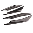 thumbnail image 4 of 4 piezas de alerón de carrocería de coche negro universal para parachoques delantero, divisor de labios, embellecedor de aletas, 4 of 14