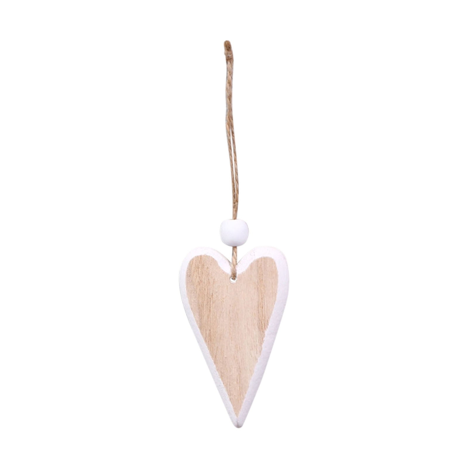 3pcs Wooden Hanging Heart Pandant Embellishment DIY Home Party Tree Decor 