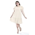 thumbnail image 1 of Vestido de lino con volantes Roman Fashion /Tallas Extras, 4355 (Beige) beige 38, 1 of 6