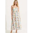 thumbnail image 2 of Women's Summer Floral Tiered Maxi Cami Dress with Smocked Backless Tie Details 100% Polyester Lightweight Everyday, 2 of 6