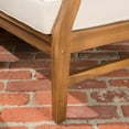 thumbnail image 5 of Cielo Terrace 6-Piece Outdoor Wood Conversation Set with Cushions, Creme, 5 of 6