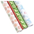 thumbnail image 7 of 1PC DIY Men's Women's Children's Christmas Wrapping Paper Holiday Gifts Wrapping Truck Plaid Snowflake Green Tree Christmas Design Snowflake Car Christmas Wrapping Paper, 7 of 7