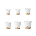 thumbnail image 1 of Macetas para plantas de interior y exterior Toystoory 6 piezas marrón olla blanca, 1 of 6