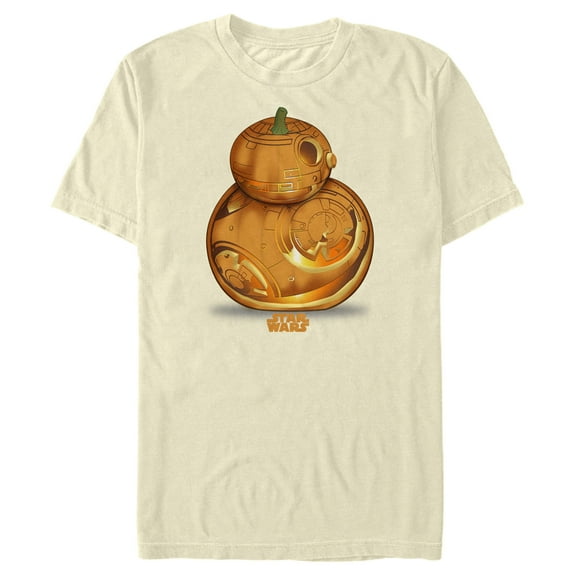 Men's Star Wars: The Force Awakens Halloween BB-8 Pumpkin Graphic Tee Beige Medium