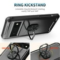thumbnail image 3 of SaniMore for Google Pixel 7 Pro Multi-Functional Case, 3-Layer Protection Magnetic Cover Support Car Mount & 360° Rotatable Metal Ring Kickstand Full Body Shockproof Protective Shell, Black, 3 of 8