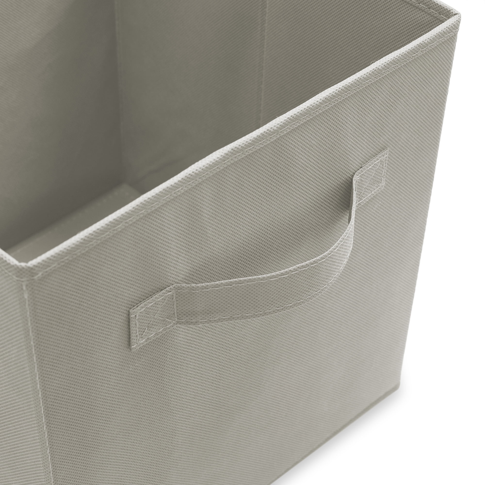 Casafield Set of 6 Fabric Storage Cube Bins, Light Gray - 11" Collapsible Foldable Cloth Baskets for Shelves and Cubby Organizers