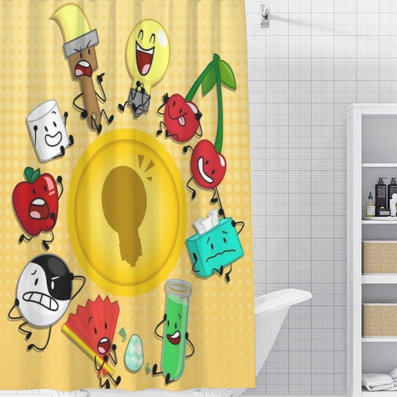 Shovelware Brain Game Roblox Shower Curtain 35*70.8 Inches Waterproof And Durable Vivid Patterns Instantly Elevates Bathroom Style