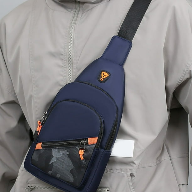 Riñonera bandolera | Bandolera bandolera multiusos para correr, hacer senderismo, montar en bicicleta, viajar | Correa ajustable, orificio para auriculares, cremallera reflectante | Tela Oxford |