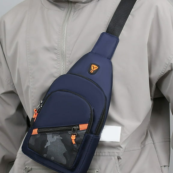 Mini Crossbody Sling Bag Chest Bag, Chest Bag,Crossbody Bag,Waist Pack,Running Bag,Phone Crossbody Bag,Headphone Hole Bag,Adjustable Strap,Hiking Bag,Cycling Bag,Sports Chest Bag Holiday Gifts