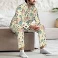 thumbnail image 7 of Fotbe Turtle Crab Sea Horse Pattern Long Sleeve Pajama Set for Men,Sleepwear Set,2-piece Loungewear Set,Soft PJs Comfy Nightwear with Pockets-Large, 7 of 7