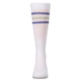 thumbnail image 5 of MeMoi Girls "Sunshine" Triple-Stripe Cotton-Blend Ribbed Knee High Sock - Girls - Female, 10, Winter White, 5 of 8