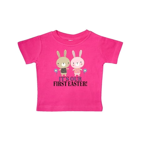 

Inktastic Twins First Easter Boy Girl Gift Baby Boy or Baby Girl T-Shirt