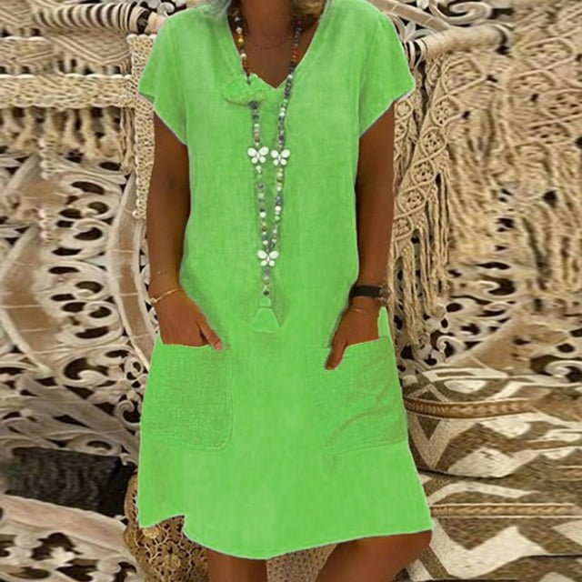 Tangnade Dress Women Summer Style Feminino Vestido T-shirt Cotton ...