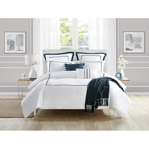 4-Piece Reversible Comforter Set Casual Printed Tropical Pattern, Full/Queen, Montego Bay