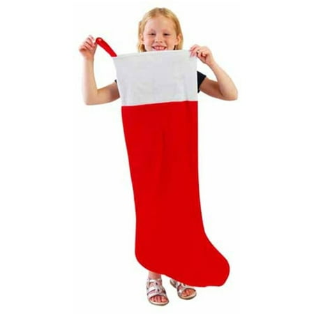 One Stocking One Red & White Jumbo Oversized Felt Christmas Stocking - 38