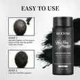 thumbnail image 3 of Mooyam Hair Thickening Fibers, Hair Powder Fill In Fine and Thinning Hair for Men Women, Black, 30g, 3 of 12