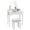 White, variant on Topbuy LED Vanity Table Makeup Dresser Desk w/ Drawers & Cushioned Stool Black