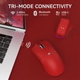 thumbnail image 2 of ATTACK SHARK X11 Mouse Inalámbrico para Juegos con Base de Carga RGB, Tri-modo 2.4G/USB-C con Cable/bluetooth, 22000 DPI, Sensor PAW3311, 5 Botones Programables, Compatible con PC/Mac, Rojo, 2 of 8
