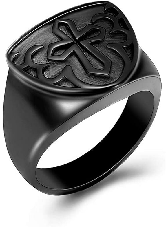 Cremation Urn Ring Jewelry for Ashes Engraved Cross Memorial Urn Ring Stainless Steel Celtic Knot Retro Keepsake Ashes Holder Ring,Size 7-10