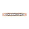 thumbnail image 3 of 1/4 Carat Channel Set Diamond Wedding Band Ring in 14K Rose Gold (Ring Size 4), 3 of 6