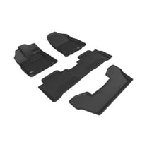 3D MAXpider Acura MDX 2017-2020 (2nd Row Bucket Seat) Custom Fit All-Weather Car Floor Mats Liners, Kagu Series (1st, 2nd & 3rd Row, Black)