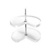 Plastic Kidney Shape Lazy Susans Independent Rotating, Two Shelf Sets, Kidney Shaped, Two Shelf Set w Hardware, 18"...