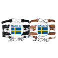 thumbnail image 1 of en suecia, país de amor pulsera pareja de cuerdas de cuero Unbranded M, 1 of 3