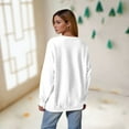 thumbnail image 3 of Womens Cute Christmas Sweatshirts 2025 Oversized Casual Long Sleeve Xmas Pullover WhiteMedium, 3 of 4