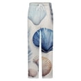thumbnail image 5 of Oceanic Coral Prints Winter Female Pants Flannel High Waist Women Pants Lady Warm Straight Leg Plush Trousers, 5 of 7