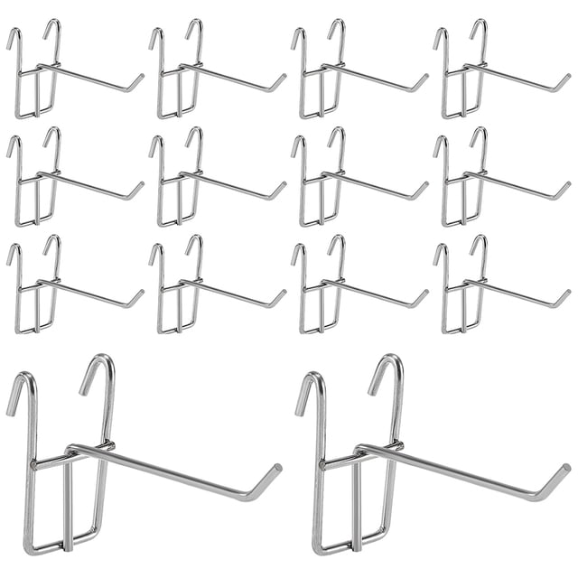 OULII 40pcs Grid Wall Mount Brackets For Garage Storage Silver Organization