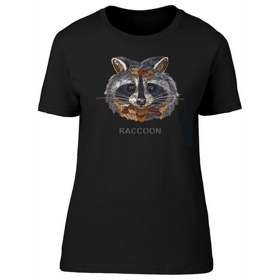 Raccoon, Cute Grunge Cartoon Tee Women's -Image by Shutterstock