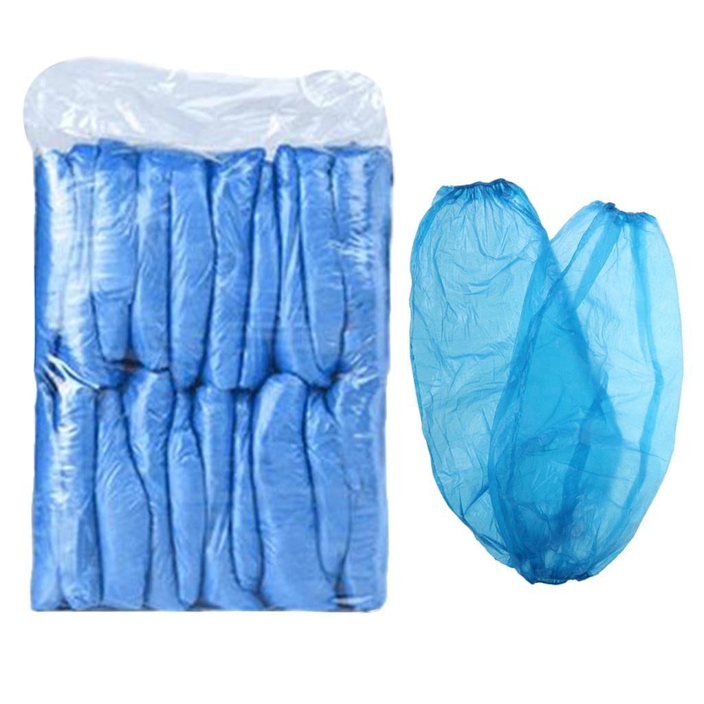 5Pairs Disposable PE Blue Oversleeve Waterproof Gloves Clean Accessories Sleeves 