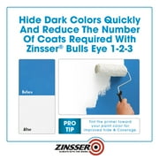 White, Zinsser Bulls Eye 1-2-3 Primer for All Surfaces Flat, 5 Gallon