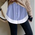 thumbnail image 3 of Birdeem Jupe Grande Taille à Rayures Transparentes Superposées pour Femmes, 3 of 9
