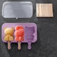 thumbnail image 1 of Silicone Ice Cream Mold Reusable Popsicle Molds Diy Homemade Cute Cart, 1 of 5