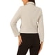 thumbnail image 3 of Abrigo corto elegante de una sola botonadura con cuello de punta y bolsillos para mujer INSPIRE CHIC color beige XL, 3 of 5
