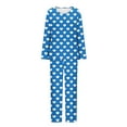 thumbnail image 4 of cfhntfmh Lounge Sets for Women Casual Cute Printed Long Sleeve Crewneck Sleep Shirts Loose Pants Sleepwear 2 Piece Pajama Sets, 4 of 5