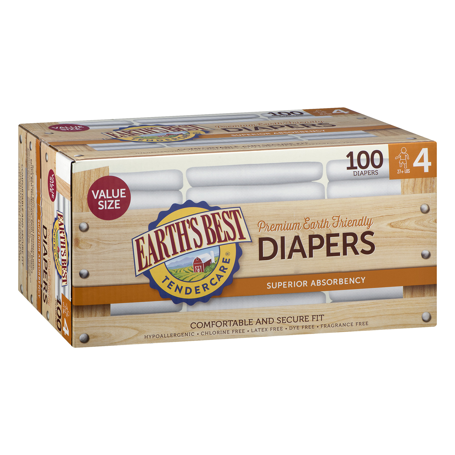 Diaper Value Pack Size 2 EcoFriendly Comfortable Secure Fit Soft 136