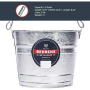 Behrens High Grade Steel 1205 5 Quart Hot Dipped Galvanized Steel Pail
