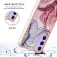 thumbnail image 6 of Designed for Samsung Galaxy A15 Marble Case, Ultra Thin Girls Women Plating Marble Designed Flexible Soft TPU IMD Marble Protective Case Cover for Samsung Galaxy A15 - Rose, 6 of 6
