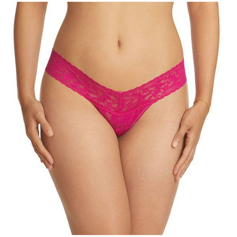 Hanky Panky Signature Lace Low Rise Thong (4911P),Pink Ruby