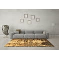 thumbnail image 3 of Ahgly Company Indoor Round Abstract Brown Modern Area Rugs, 4' Round, 3 of 4