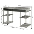 thumbnail image 5 of Convenience Concepts Designs2Go 30" Tall No Tools Student Desk with Shelves, Faux Birch, 5 of 9