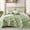 Green, variant on Exclusivo Mezcla Floral Quilts Queen Size, White Queen Quilt Bedding Set with Cottagecore Garden Pattern, Reversible Lightweight Bedspreads Coverlets (92"x96")