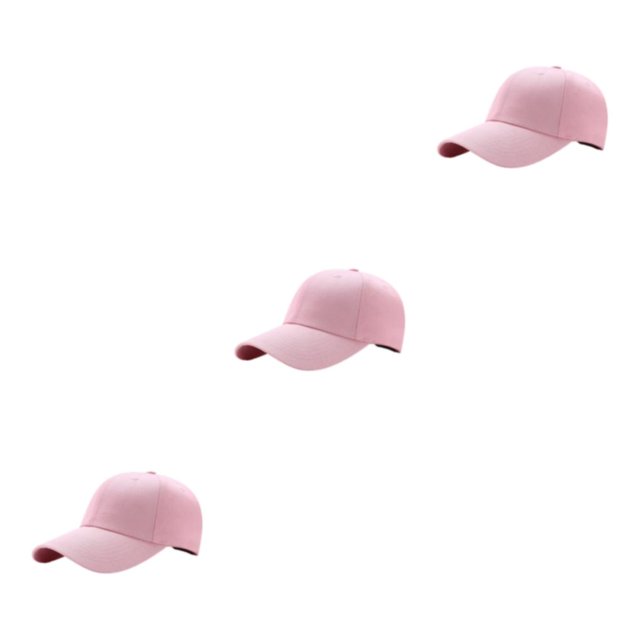 Youkk Breathable And Adjustable Sun Cap For Outdoor Activities Sporty Style Sport Cap pink 3Set