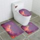 thumbnail image 1 of Juego de alfombras de baño de 3 piezas ABPHQTO Nubes de colores en el cielo de la tarde Rosa brillante, 1 of 2