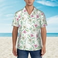 thumbnail image 4 of Daiia Lilies Flowers Hawaiian Shirt for Men Gentle Cotton Regular Short Sleeve Casual-Small, 4 of 9