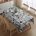 thumbnail image 2 of Halloween Doodle Pattern Rectangle Tablecloth 60"x84",Waterproof Polyester Rectangle Table Cloth, Wipeable Spillproof Polyester Tablecloth for Dining, Camping, Indoor and Outdoor, 2 of 5