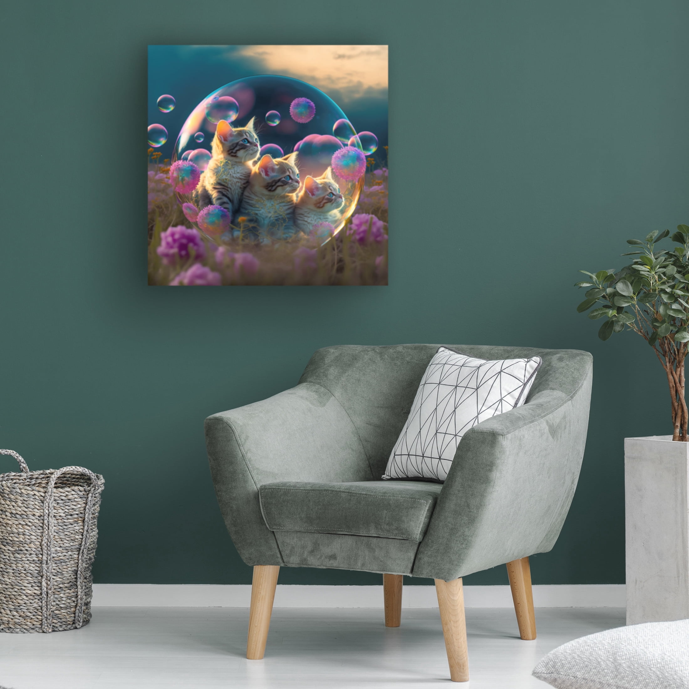 Canvas Wall Art - Ray Heere 'Mystical Morning 24' Wall Art for Living Room, Bedroom, or Office Décor by Trademark Fine Art - 14 x 14 Inches